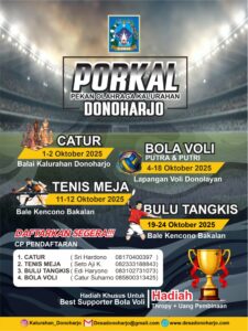 Gelar Pekan Olahraga Kalurahan Dalam Rangka Meriahkan HUT Donoharjo ke-77